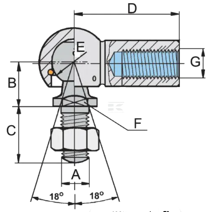 BAKFIETS.NL Kugelgelenklager kurz M8 x D: 30 mm